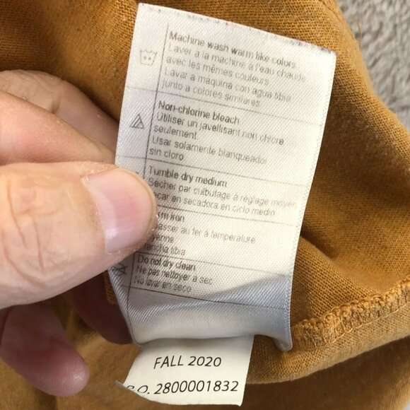 Carhartt Men Work T-Shirt XL Original Fit Tan K87 Pocket Tee Casual Short Sleeve - Picture 8 of 10